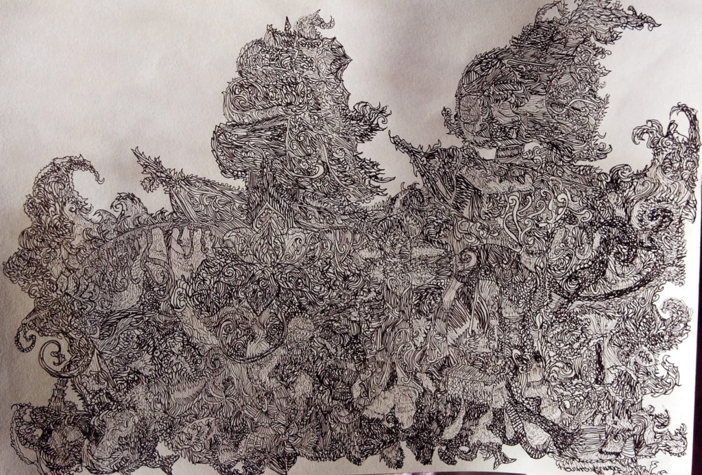 João Manoel Feliciano chinese ink 2018 50x70